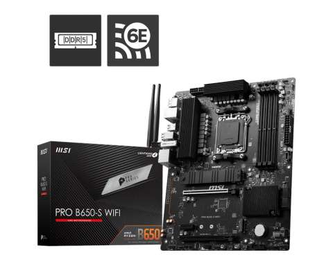 PRO B650-S WiFi 7200mhz(OC) RGB M.2 AM5 ATX DDR5 Anakart