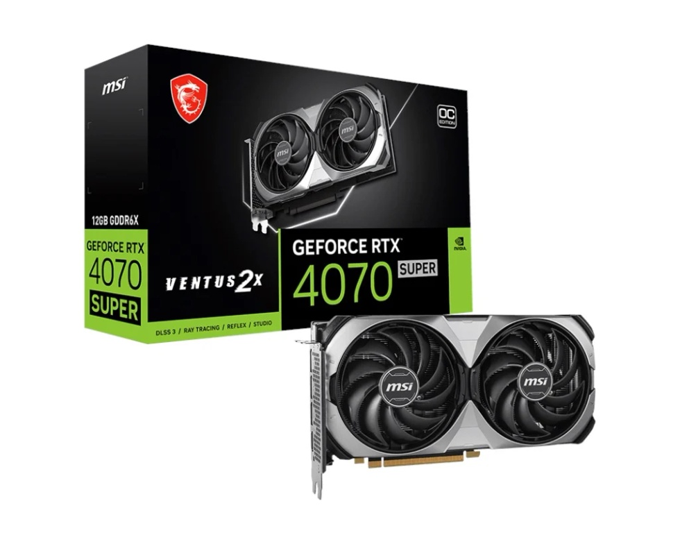 GeForce RTX 4070 Super Ventus 2X OC 12GB GDDR6X 192 Bit DLSS 3 Ekran Kartı