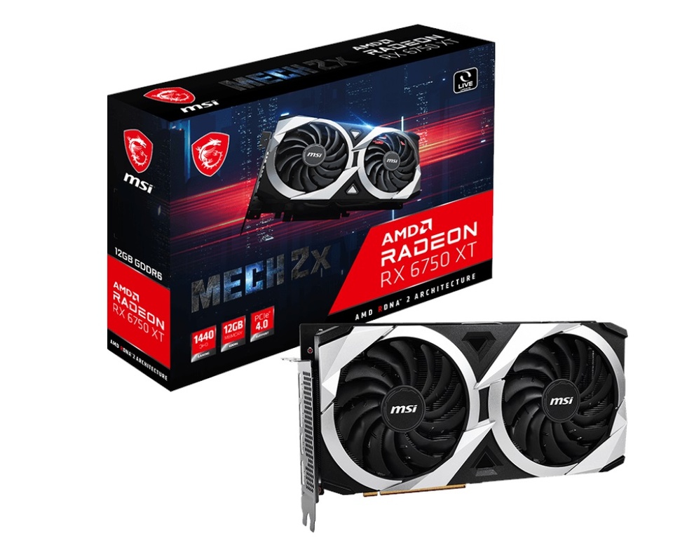 Radeon RX 6750 XT MECH 2X 12G V1 12GB GDDR6 192 Bit Ekran Kartı