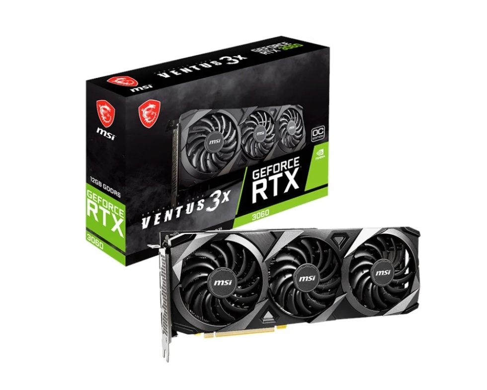 GeForce RTX 3060 Ventus 3X 12G OC 12GB GDDR6 192 Bit LHR Ekran Kartı