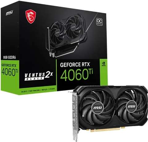 GeForce RTX 4060 Ventus 2X Black 8G OC GDDR6 128 Bit Ekran Kartı