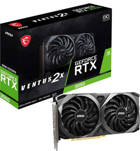 GeForce RTX 3050 Ventus 2X XS 8G OC 8GB GDDR6 128 Bit Ekran Kartı