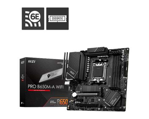 Pro B650M-A WiFi 6400mhz(OC) M.2 AM5 DDR5 mATX Anakart