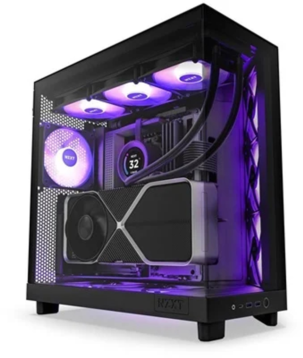 H6 Flow RGB Tempered Glass Black USB 3.2 ATX Mid Tower Kasa