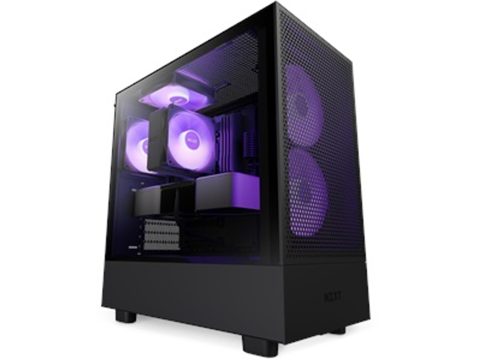 H Series H5 (2023) Flow Edition Black Tempered Glass RGB USB 3.2 ATX Mid Tower Kasa