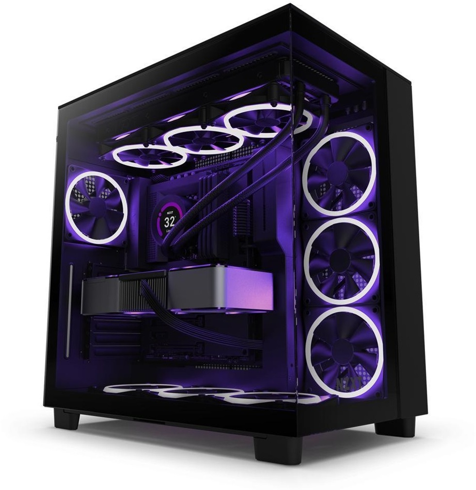 H9 Flow Black Tempered Glass USB 3.2 ATX Mid Tower Kasa