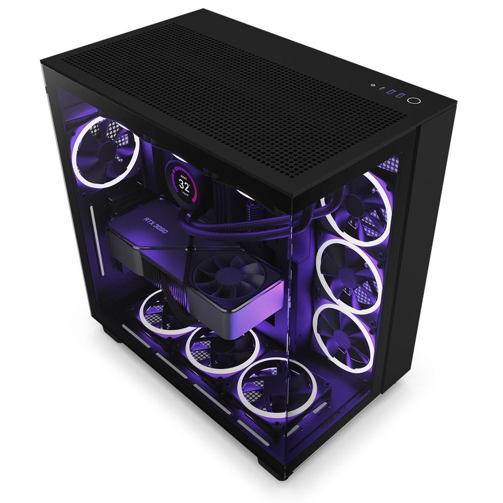 H9 Flow Black Tempered Glass USB 3.2 ATX Mid Tower Kasa